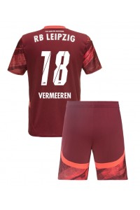 Fotbalové Dres RB Leipzig Arthur Vermeeren #18 Dětské Venkovní Oblečení 2024-25 Krátký Rukáv (+ trenýrky)